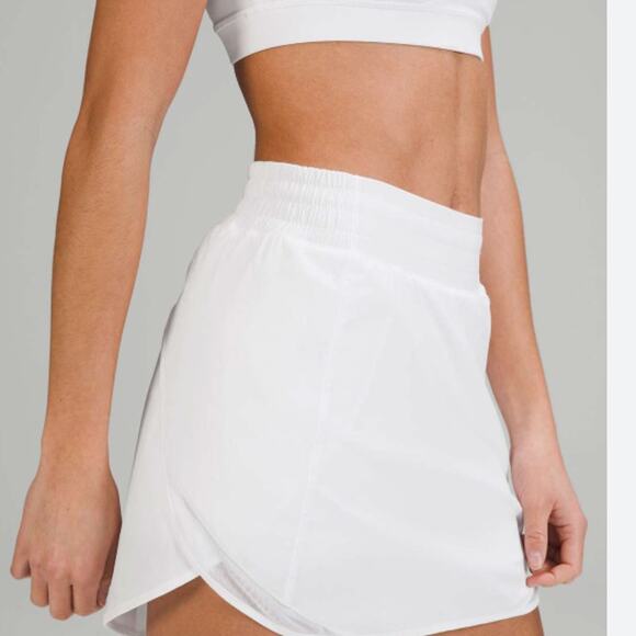 Lululemon Hotty Hot High Rise Skirt Long White sz 10 - Picture 2 of 10